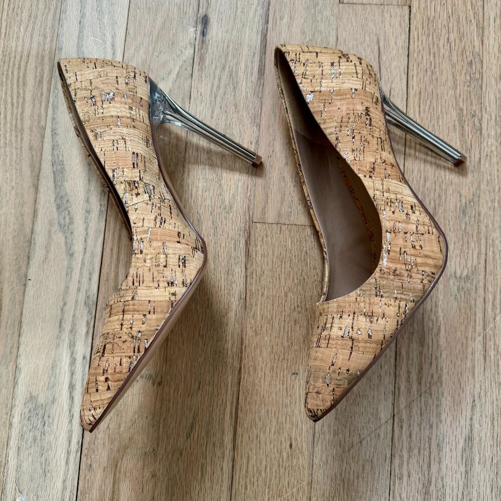 NWOT! Mix No 6 Metallic Cork Heels